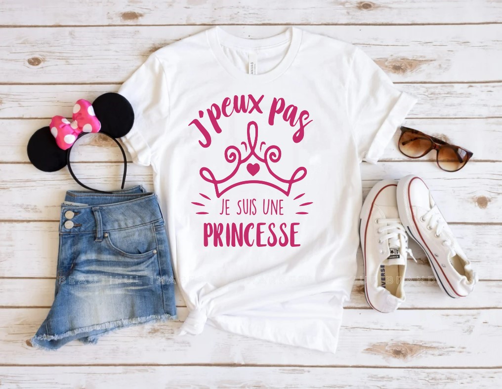 Je Suis Une Princesse Motif Thermocollant TEXTES CITATIONS MESSAGES