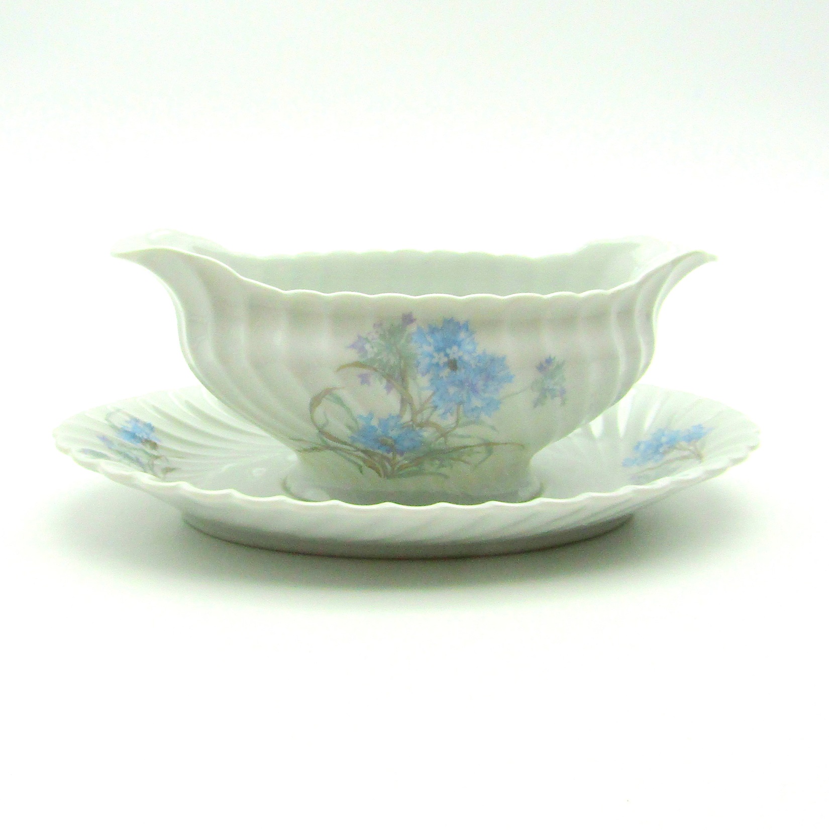 Limoges Haviland Sauci Re En Porcelaine Mod Le Torse Bleuets