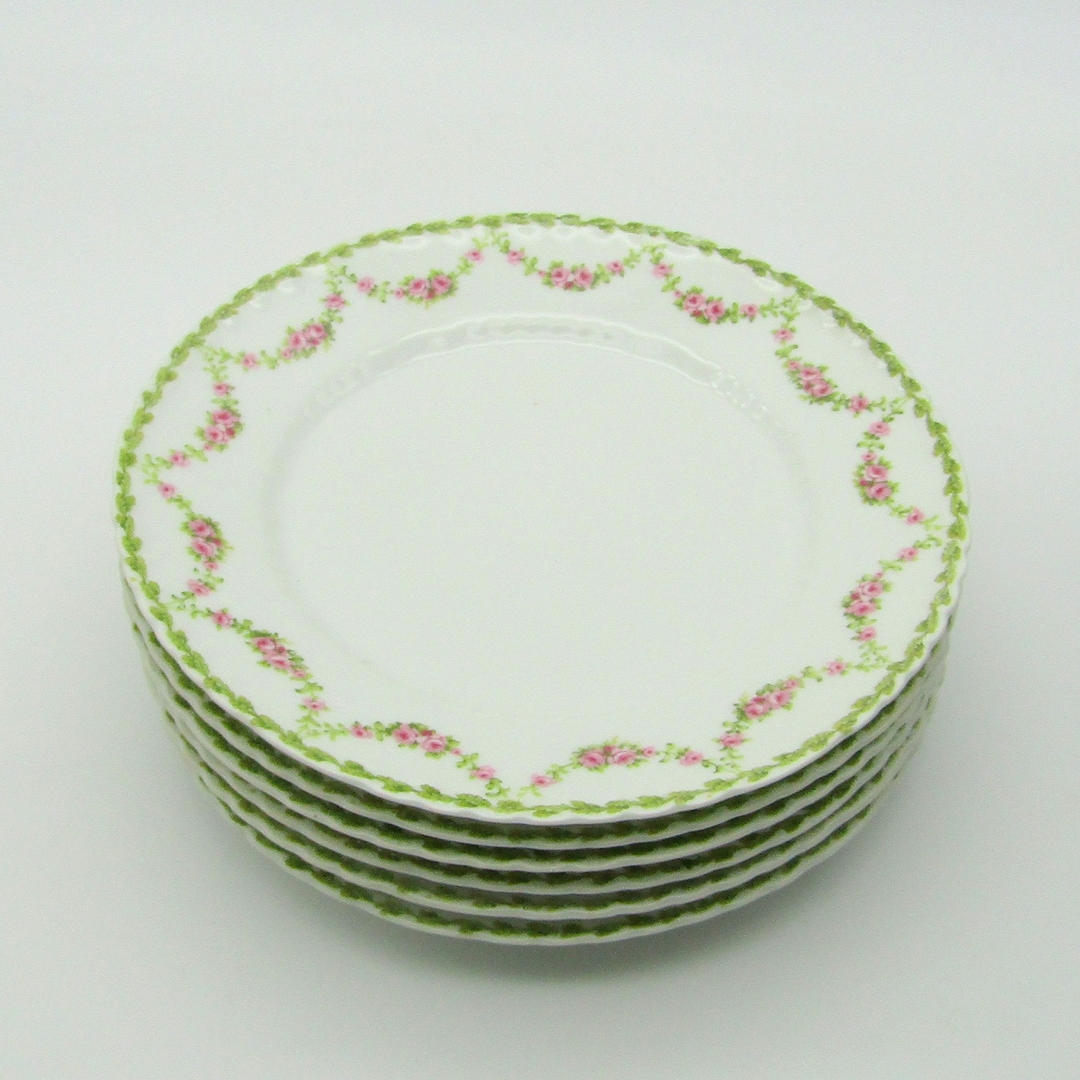 Limoges Haviland Assiettes Dessert Porcelaine Guirlandes