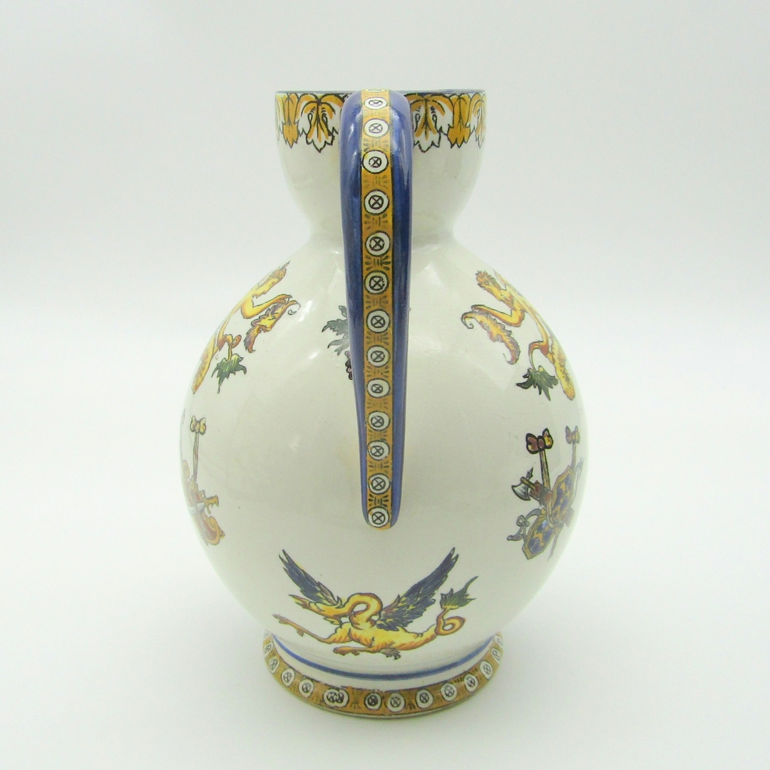 Gien Pichet Cidre Fa Ence D Cor Polychrome Renaissance Fond Blanc