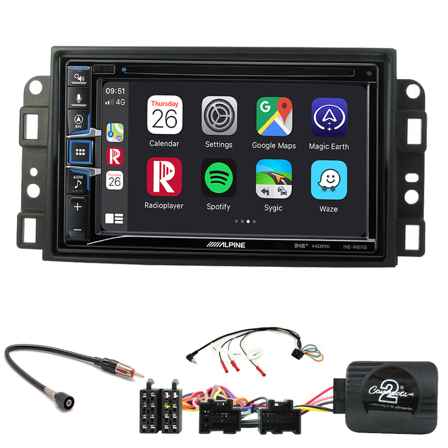 Alpine Autoradio Gps Navigation Chevrolet Aveo Captiva Epica Gamme