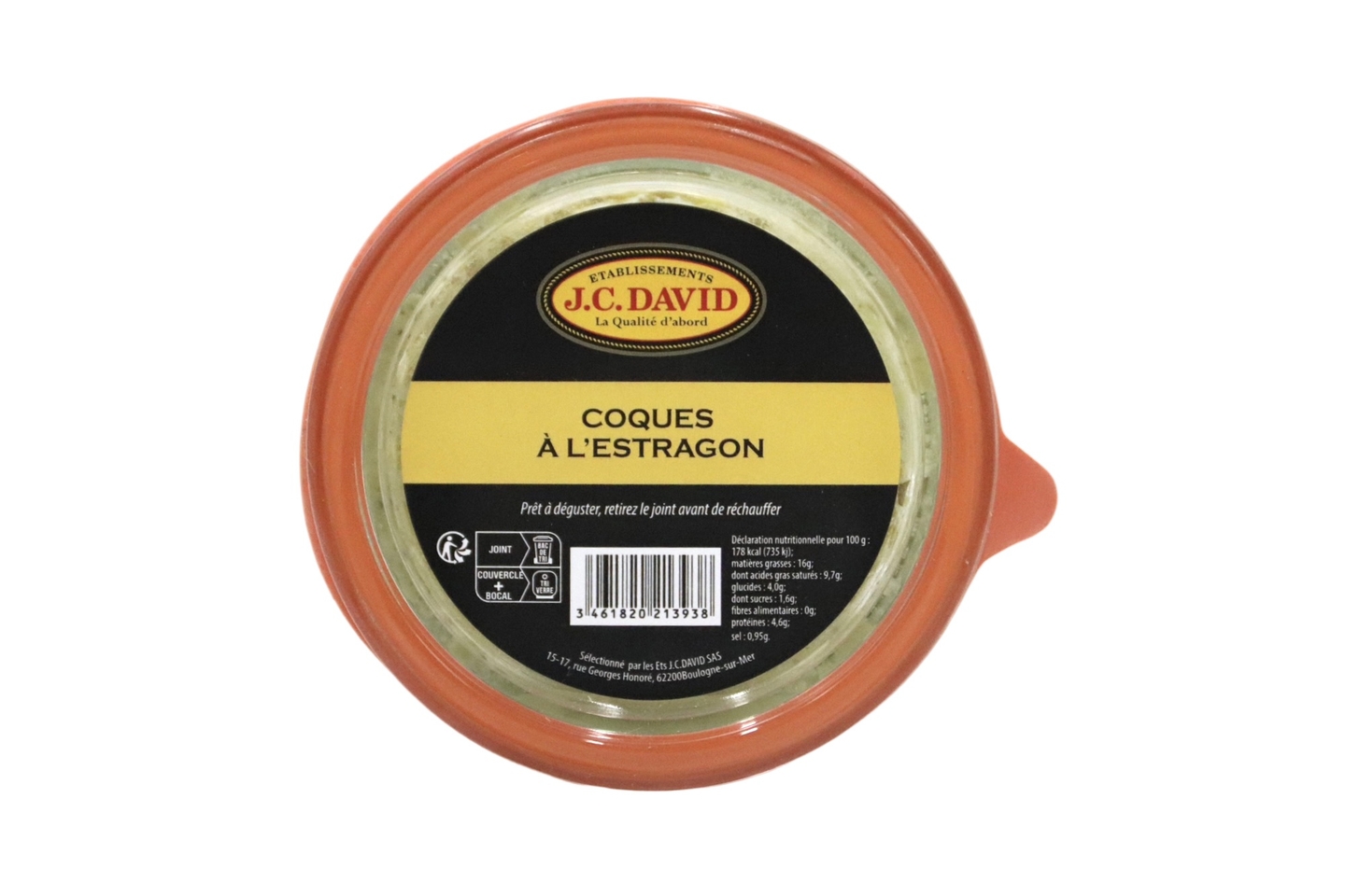 COQUES À LA CRÈME D ESTRAGON 400g ÉPICERIE FINE PLATS CUISINÉS La