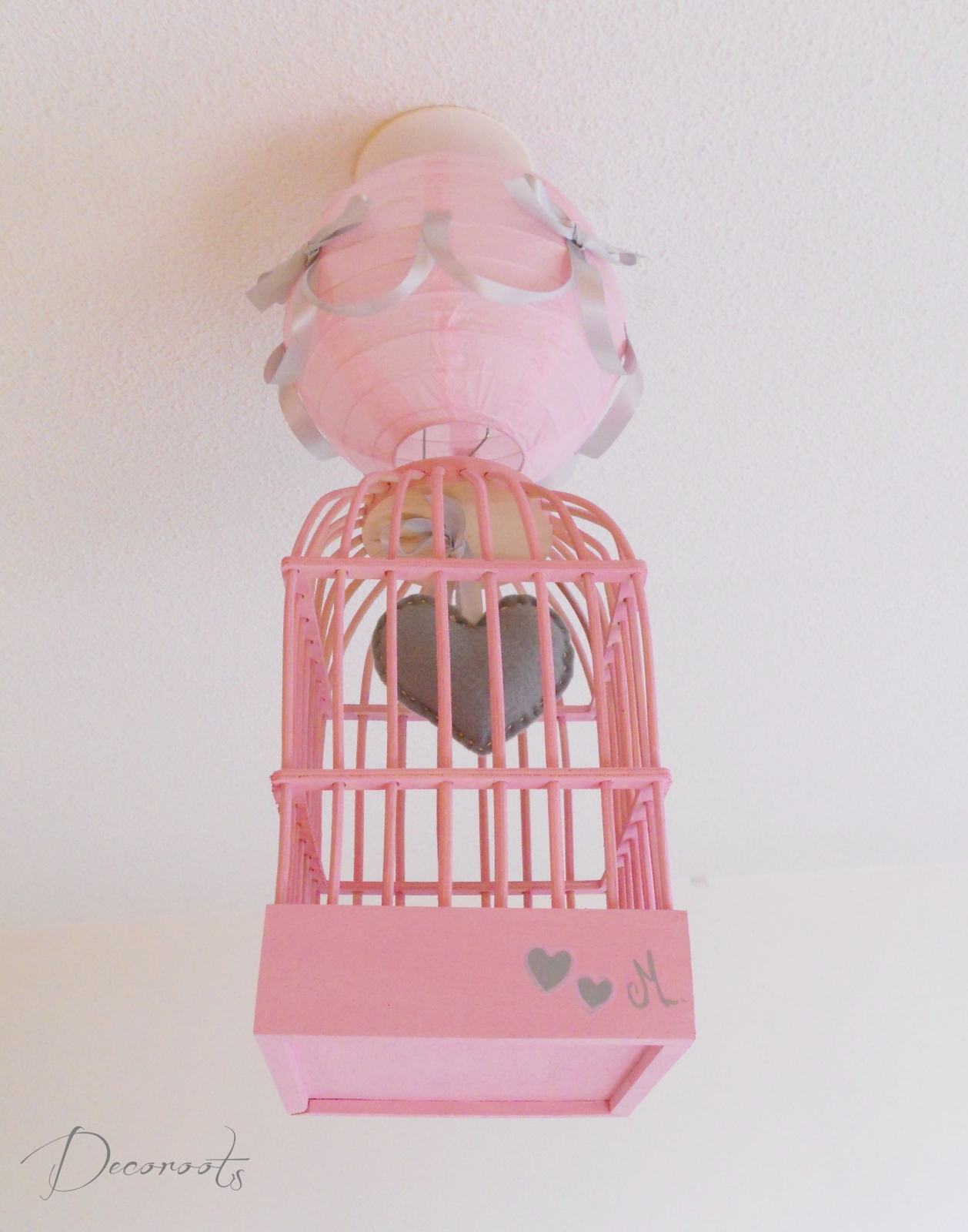 Lustre suspension abat jour lampe luminaire coeur gris rose chambre decoration fille.jpeg
