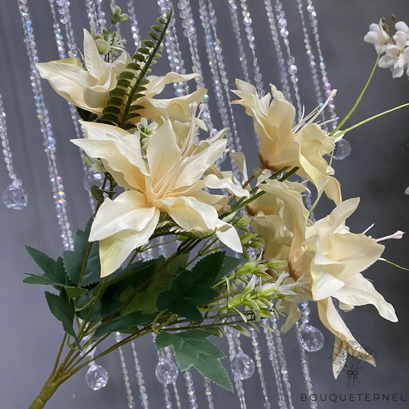 Fleurs de Lys Artificielles pour Bouquet de Cimetière Fleur