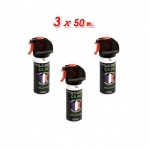 Lot de 3 x Aérosols lacrymogènes PRO gel CS 50ml