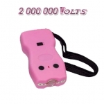 Paralyseur Shocker électrique Rose 2 000 000 Volts rechargeable + Led éblouissantes