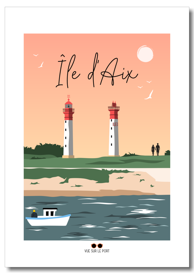 Affiche Île d Aix Affiches Affiches Charente Maritime Gironde