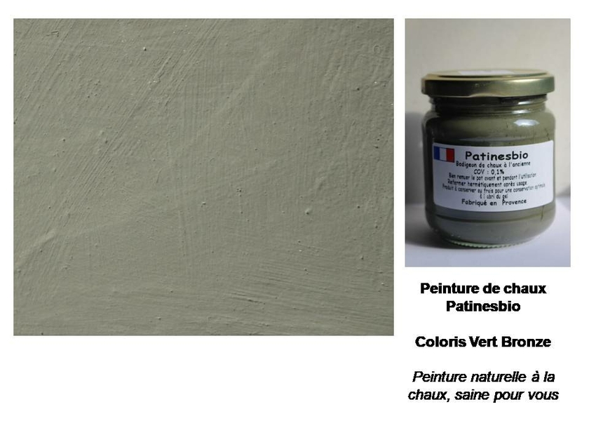 Peinture Chaux Vert Bronze Peintures Naturelles Badigeon De Chaux L