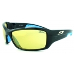 Lunettes Julbo Run - Noir Brillant / Bleu - Zébra Cat.2 à 4