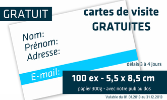 Cartes de visite gratuites