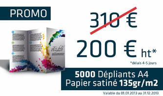 Promo dépliants A4