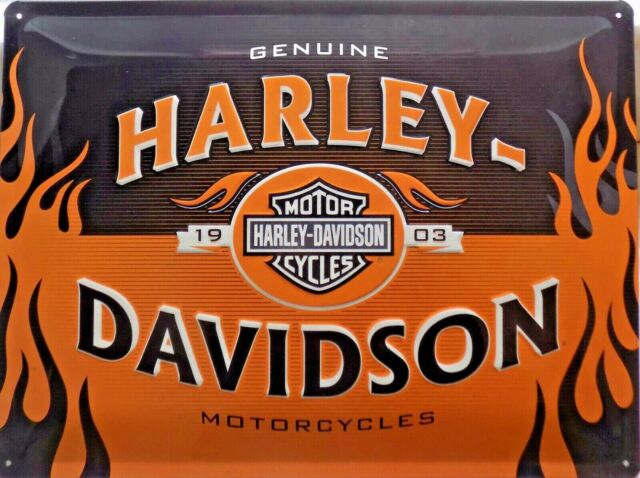 Plaque M Tal Harley X Plaques Moto Donut And Pin Up