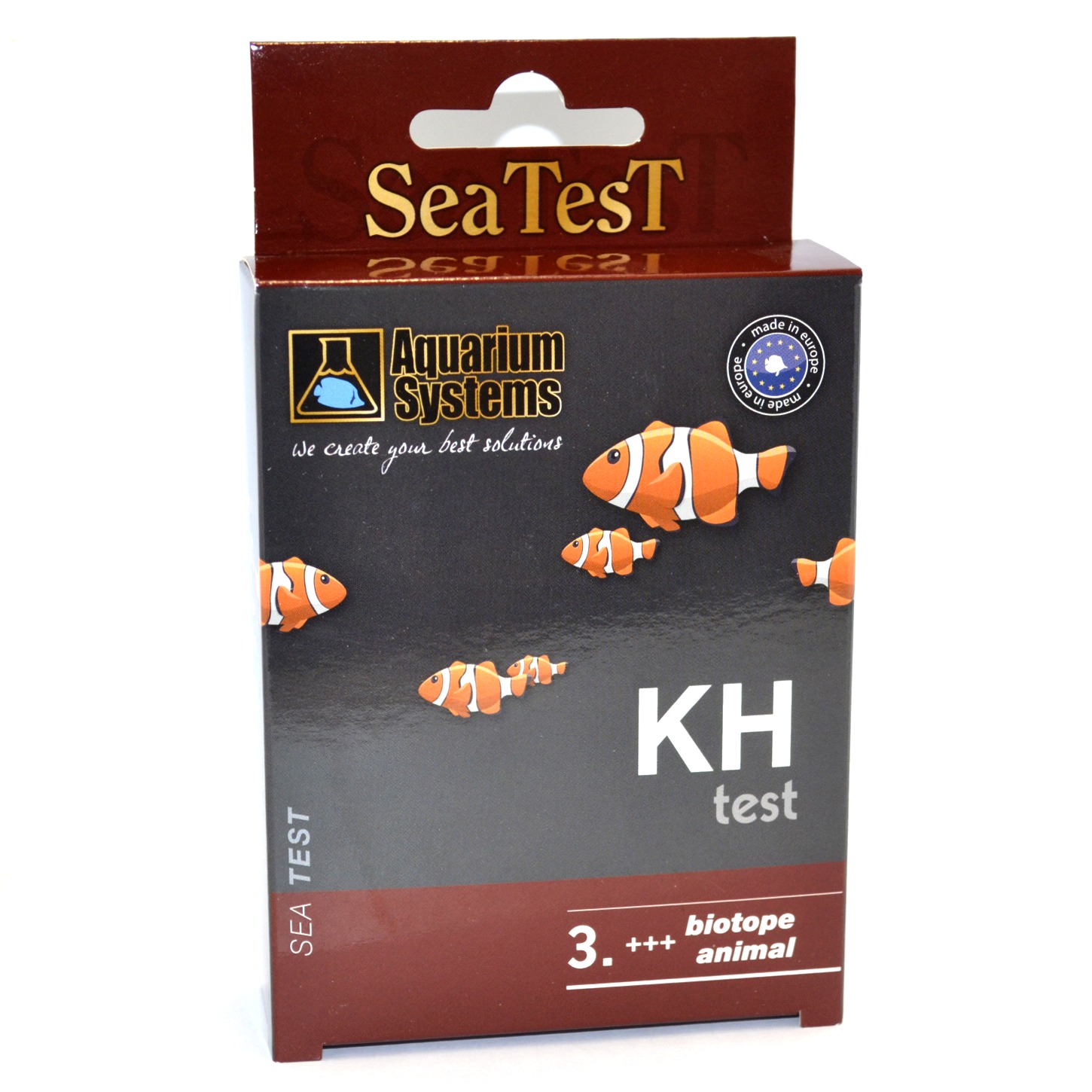 Test dureté carbonatée Aquarium Systems SeaTest KH pour aquarium d'eau