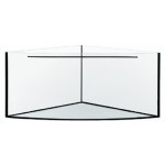 SAVIC - Aquarium d'angle avec vitre bombée 248 litres sans cornières 86 x 86 x 60 cm, livré sans équipement