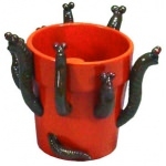 GENESIS  -  Pot de plantation ''VER DE TERRE'' - Dimensions 10 x 12,5 x 10 cm