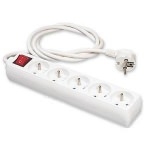 AKOUASHOP - Bloc 5 prises avec intérupteur lumineux et câble 1,50m 1800w
