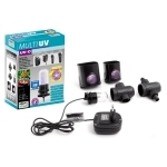 AQUAEL - Multi UV 3W stérilisateur UV à brancher en série sur filtre externe avec tuyau 12/16 mm pour aquarium jusqu'à 200L
