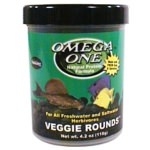 OMEGA ONE - Veggie Rounds 117 gr. nourriture en tablette à base de Varech pour poissons d'eau douce et d'eau de mer herbivores