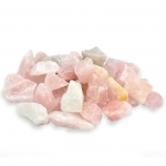 Filet de 450 Gr. de Quartz Rose, pierres naturelles décoratives d'environ 3 à 5 cm pour aquarium d'eau douce