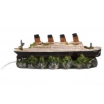 EUROPET - Titanic 39 x 11 x 14 cm avec diffuseur de bulles intégré pour une décoration naturelle de votre aquarium