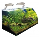 WAVE - Box Vision 60 nano aquarium avec vitre avant courbé tout equipé de 40L dimensions : 60 X 15 / 30 X 36 cm
