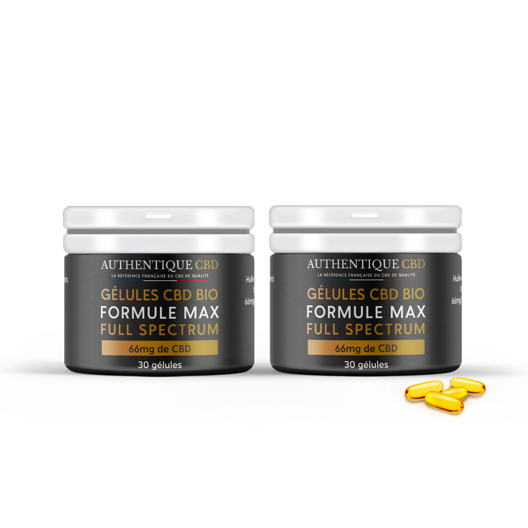 2 Boites de Gélules Formule Max Gélule CBD Puissante Authentique CBD