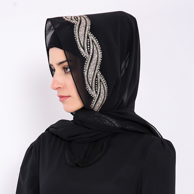 Foulard Hijab En Mousseline De Soie Pour Femmes Musulmanes De Malaisie