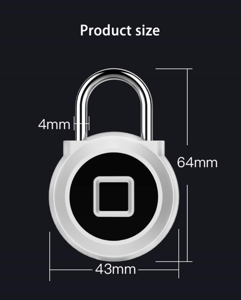 Cadenas électronique Intelligent à empreintes digitales serrure d