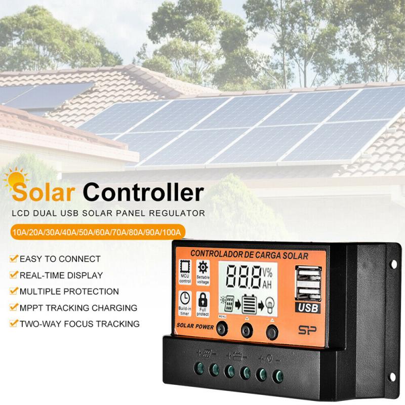 Contr Leur De Charge Mppt Pwm Pour Panneaux Solaires V V V A