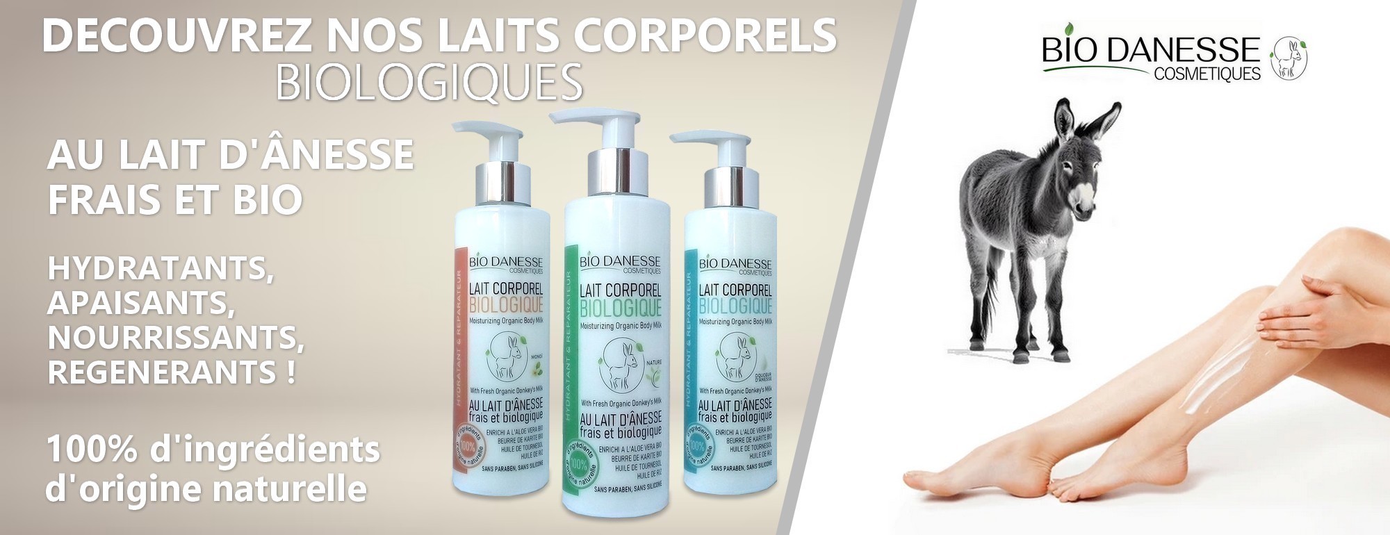 Lait corps naturel au lait d ânesse bio SOINS CORPS