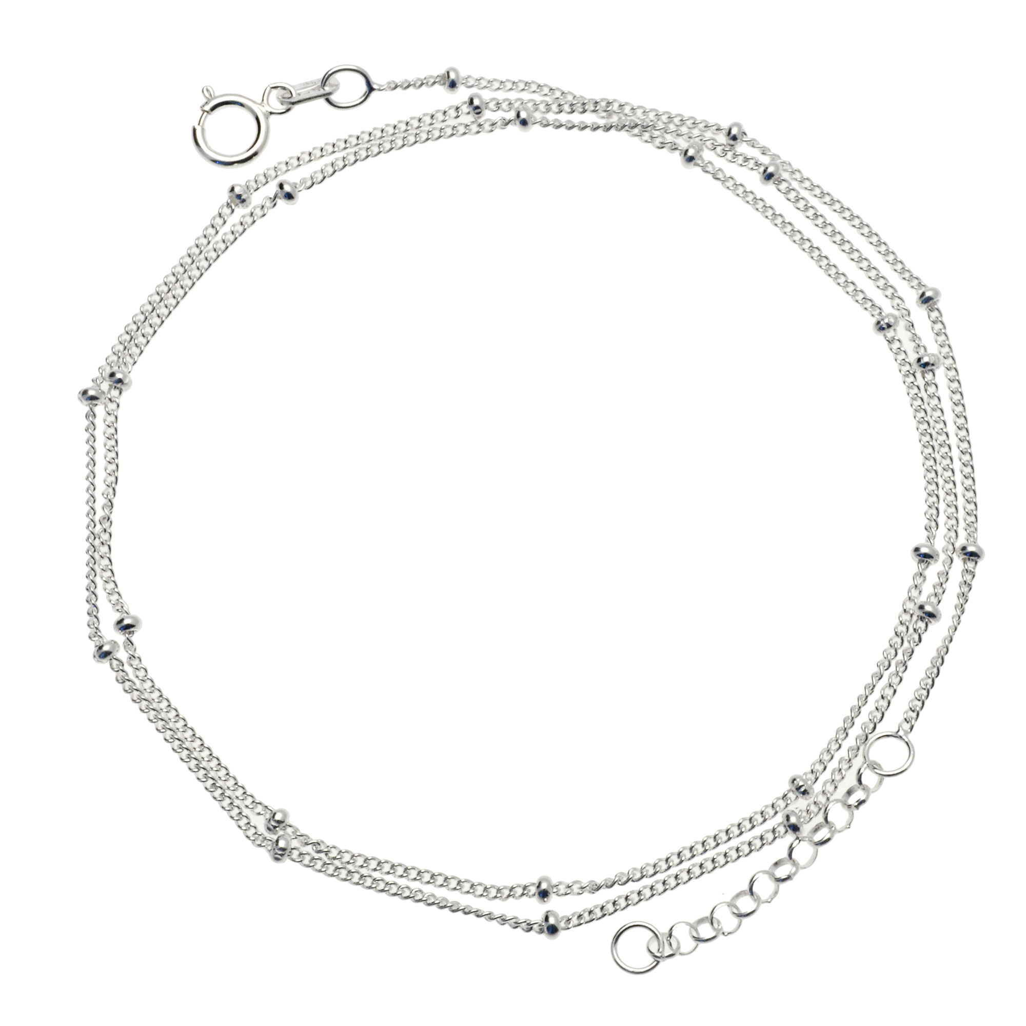 NEW BRACELET MULTI TOURS ARGENT CHAINE BOULE NEW BRACELET MULTI TOURS ARGENT CHAINE BOULE