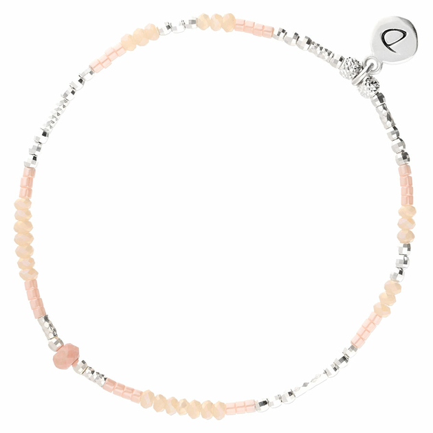 Bracelet Elastique Mykonos Beige Rose Doriane Bijoux