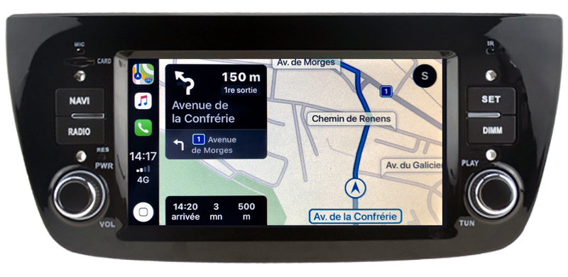 Autoradio Tactile Gps Android Et Bluetooth Fiat Doblo