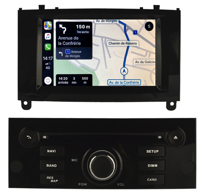 Autoradio Tactile GPS Android 10 0 Et Apple Carplay Peugeot 407