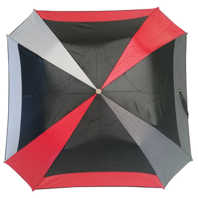 Parapluie Pliant Carr Noir Et Rouge Tr S Solide Made In France