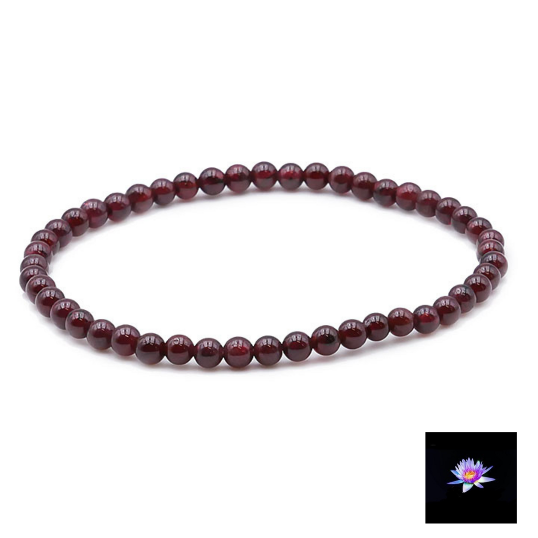 Bracelet Grenat Rouge Almandin En Boules Mm Qualit A Lithoth Rapie