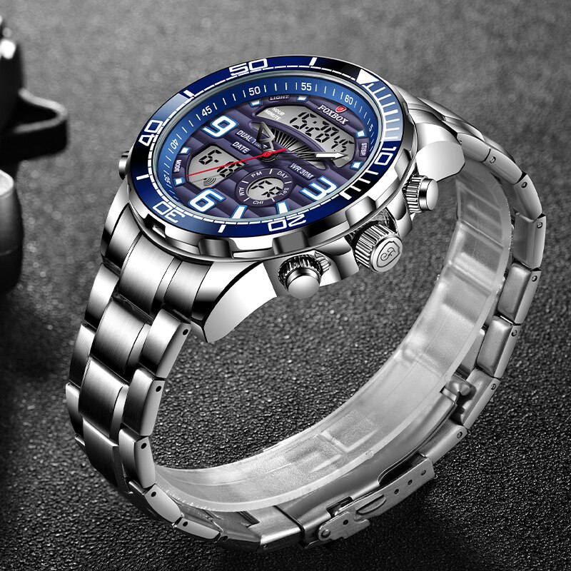 Montre Militaire De Sport Luxueux En Acier Pour Homme