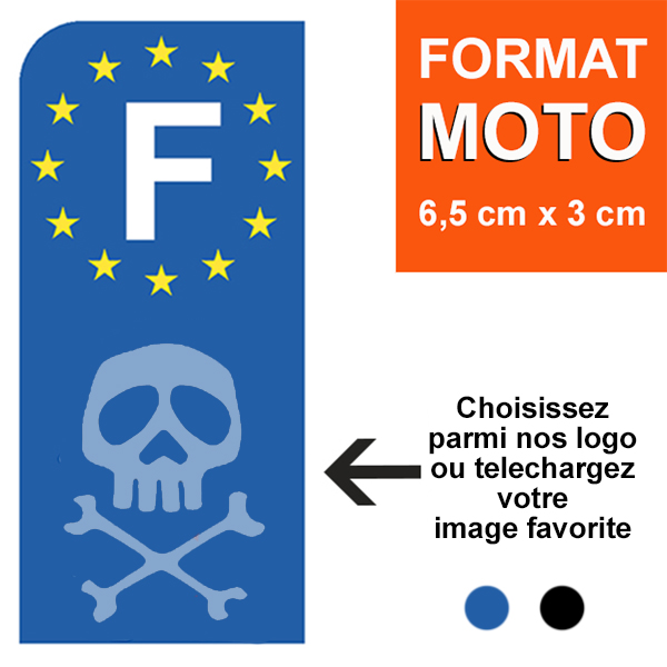 PERSONNALISEZ Votre Sticker Pour Plaque D Immatriculation MOTO