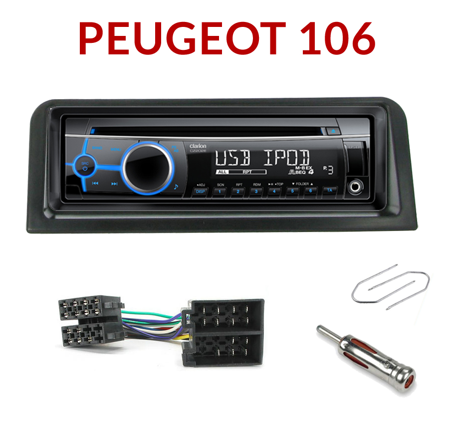 Autoradio 1DIN Peugeot 106 Poste cd/usb/mp3/wma Clarion