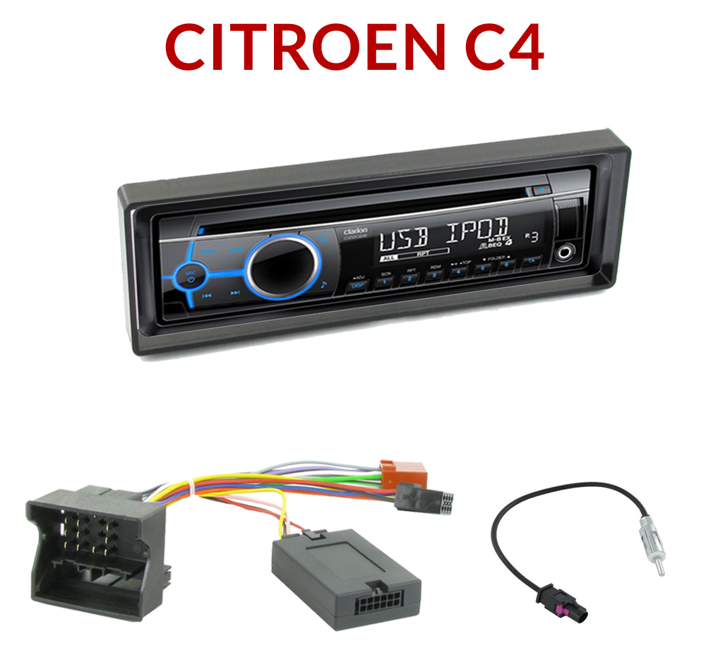 Autoradio 1 DIN Citroën C4 Poste cd usb mp3 wma Clarion Citroën