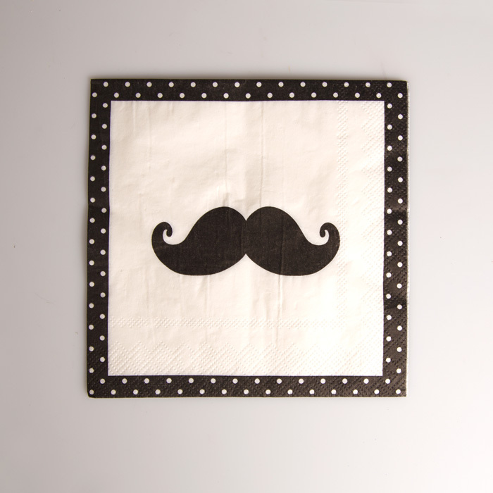  20 Serviettes en papier Moustache