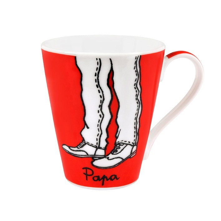 Mug rouge en porcelaine 