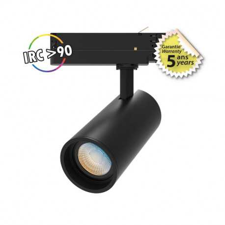 MIIDEX SPOT LED SUR RAIL NOIR 25W CCT IRC90 GARANTIE 5 ANS 100204