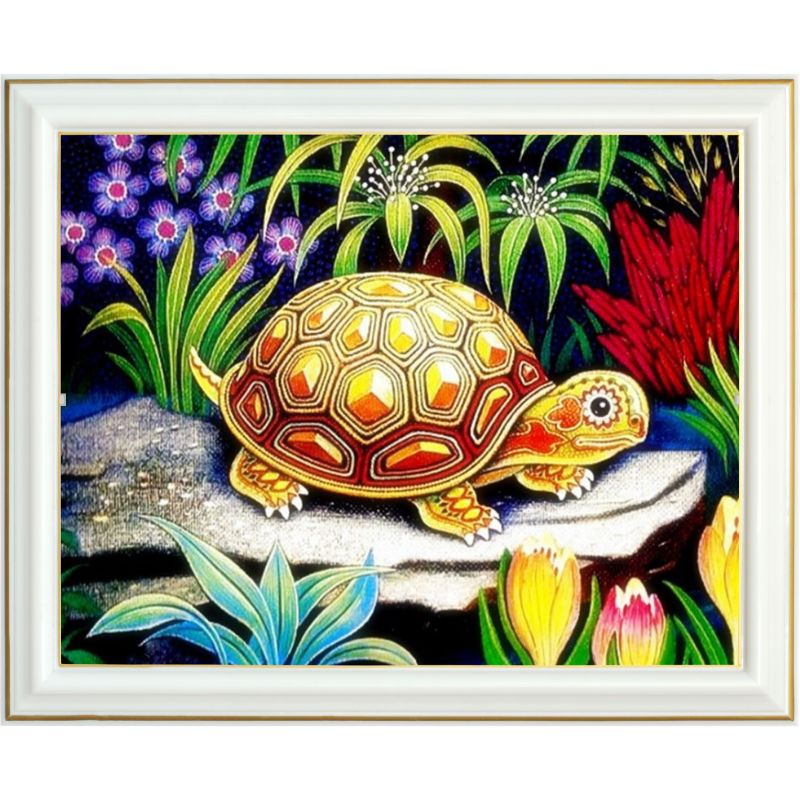 Broderie Diamant Tortue Jaune X Cm Lartera