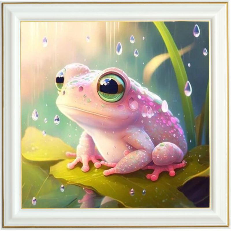 Diamond Painting Merveille Rose Petite Grenouille