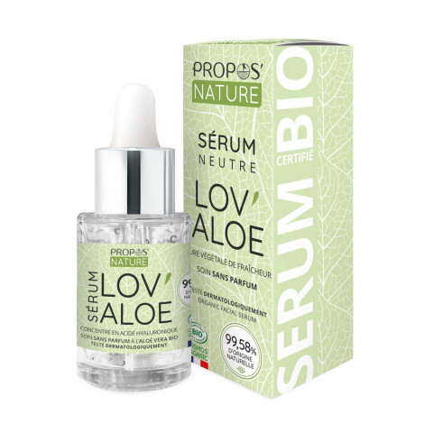 Sérum Lov Aloé Bio concentré en acide hyaluronique 3 Soins visage