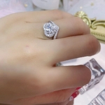 Bague De Fian Ailles En Moissanite De Carat Argent Pour