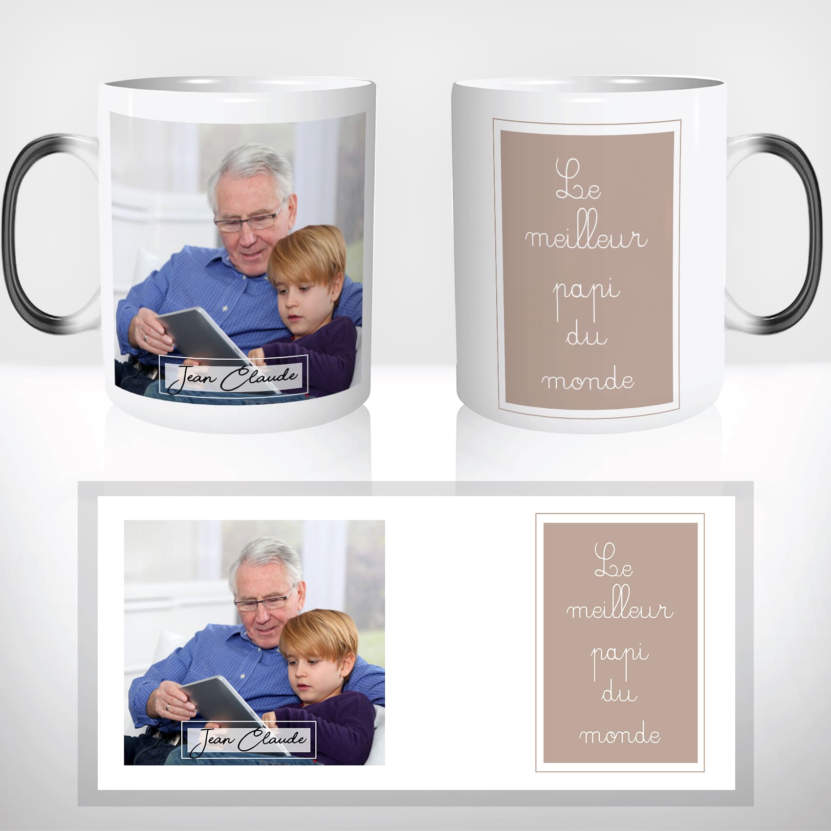 Mug Magique Meilleur Papi Cadeau Personnalisé Mug Magique fr