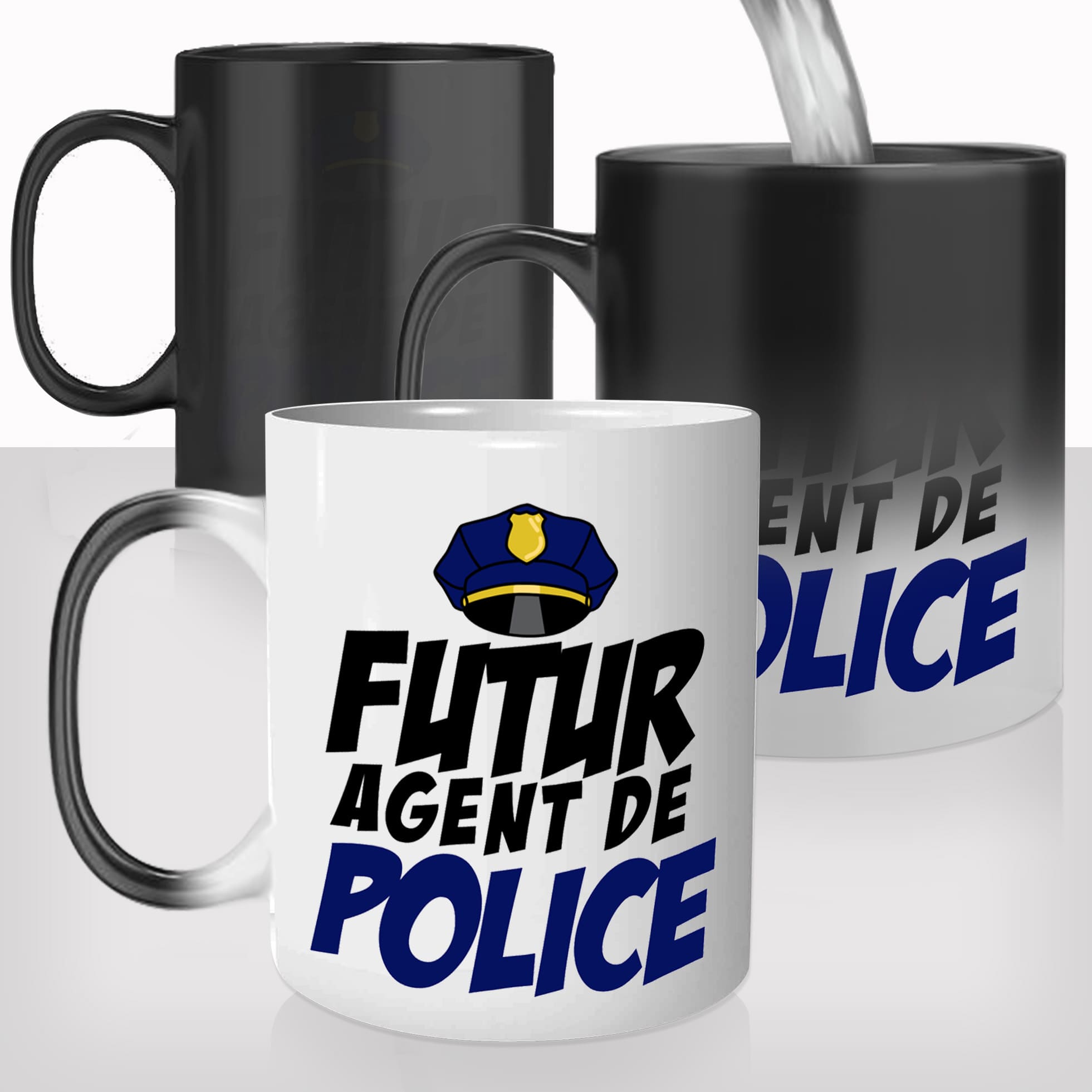 Mug Thermor Actif Futur Agent De Police Policier Mug Magique Fr