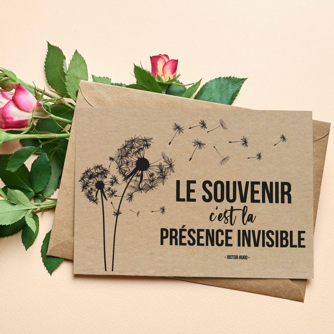 Carte De Condol Ances Le Souvenir C Est La Pr Sence Invisible